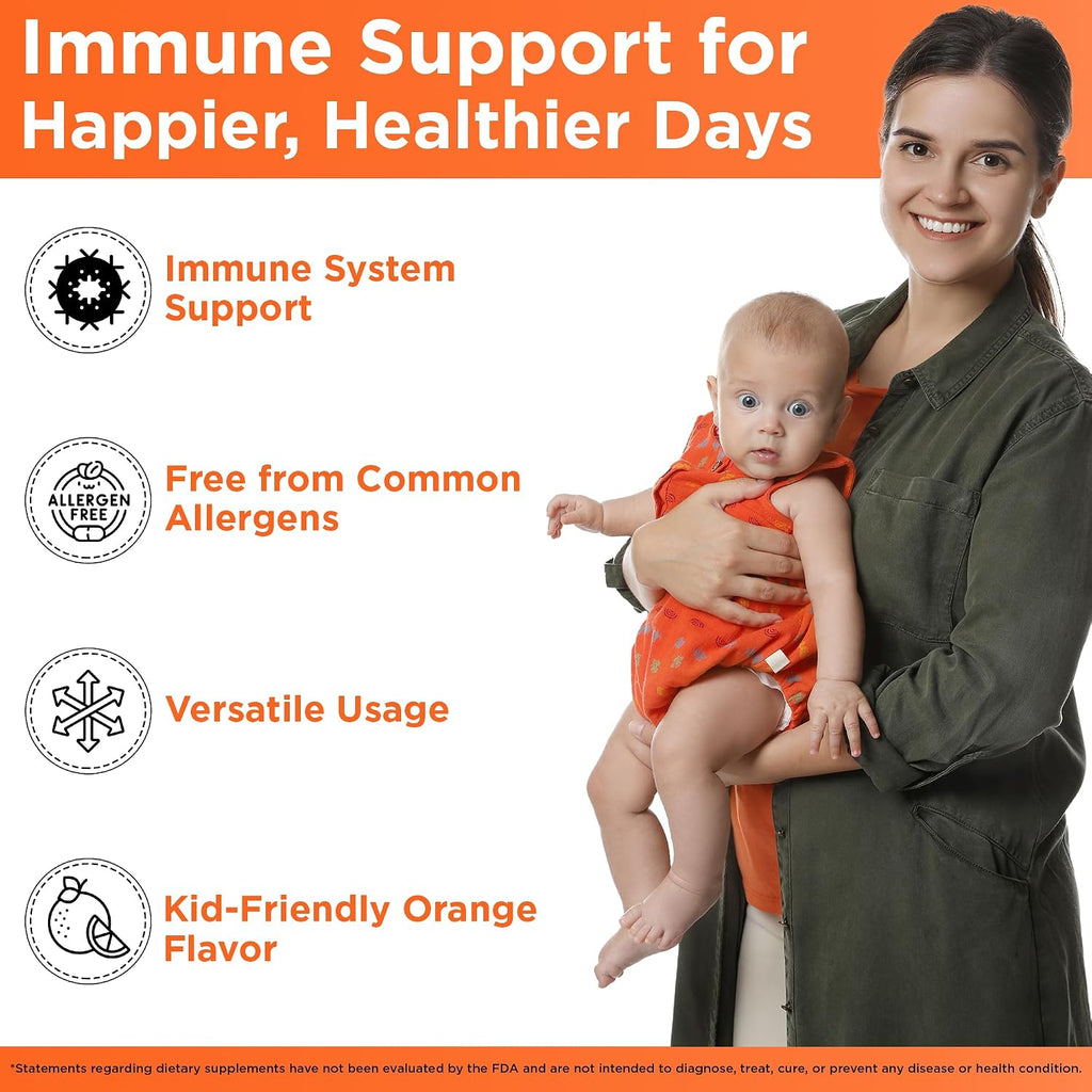 Wellements Organic Kids Immune Support Jarabe con Vitamina C y Zinc (118 ml) - a partir de 2 meses