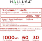 Cápsulas de Sangre de Dragón 1000mg | Croton Lechleri | Hallusa Natural