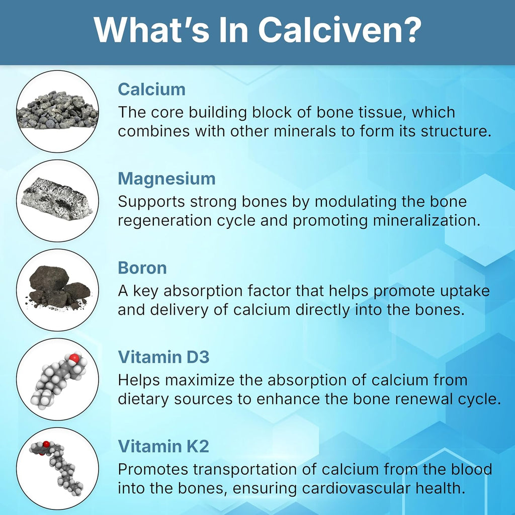 Calciven - Suplemento Natural de Calcio y Minerales para el Soporte Óseo