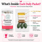 Daily 7 Essentials Pack de Vitaminas para Mujeres – Multivitamínico Diario Completo