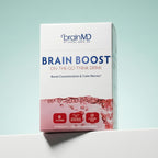 BRAINMD Brain Boost On The Go - Polvo Nootrópico, Sabor Bayas, 10 Sobres