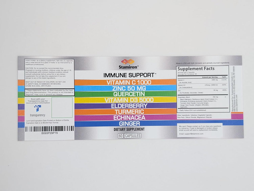Apoyo Inmune 8 en 1: Quercetina, Zinc, Vitamina C y D3 - 60 Cápsulas
