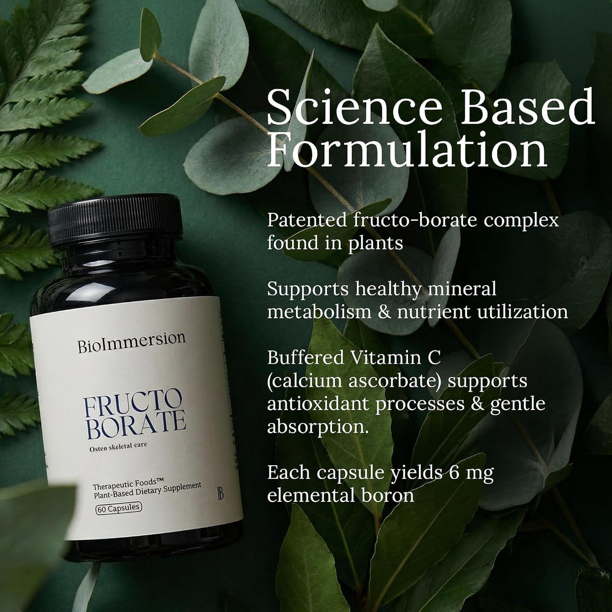 Suplemento de Boro Biodisponible, 6mg, 60 Cápsulas - Fructo Borato - BioImmersion – Image 6