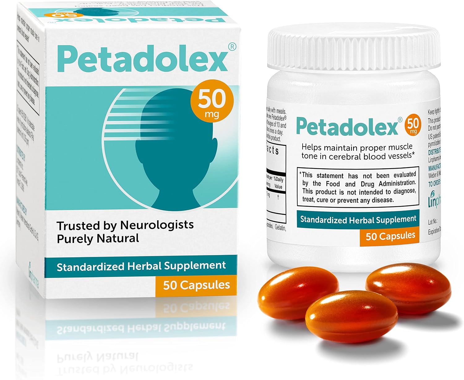 Petadolex 50 mg - Extracto de Raíz de Petasita PA-Free Patented (3 Envases)