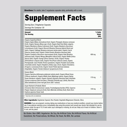 Complemento de Frutas y Verduras Piping Rock | 60 Cápsulas | Vitaminas de Superalimentos | Fórmula Antioxidante y Mezcla – Image 2