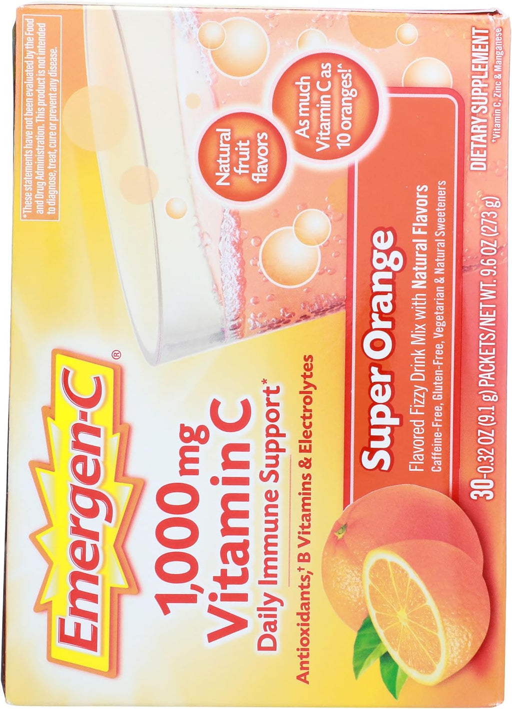 Emergen-C Super Orange, 30 sobres