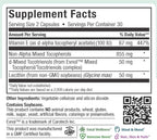 Maxi Health Premium E Complete - 200 UI de vitamina E natural - Sin sintéticos - 60 cápsulas - Sin gluten y Kosher