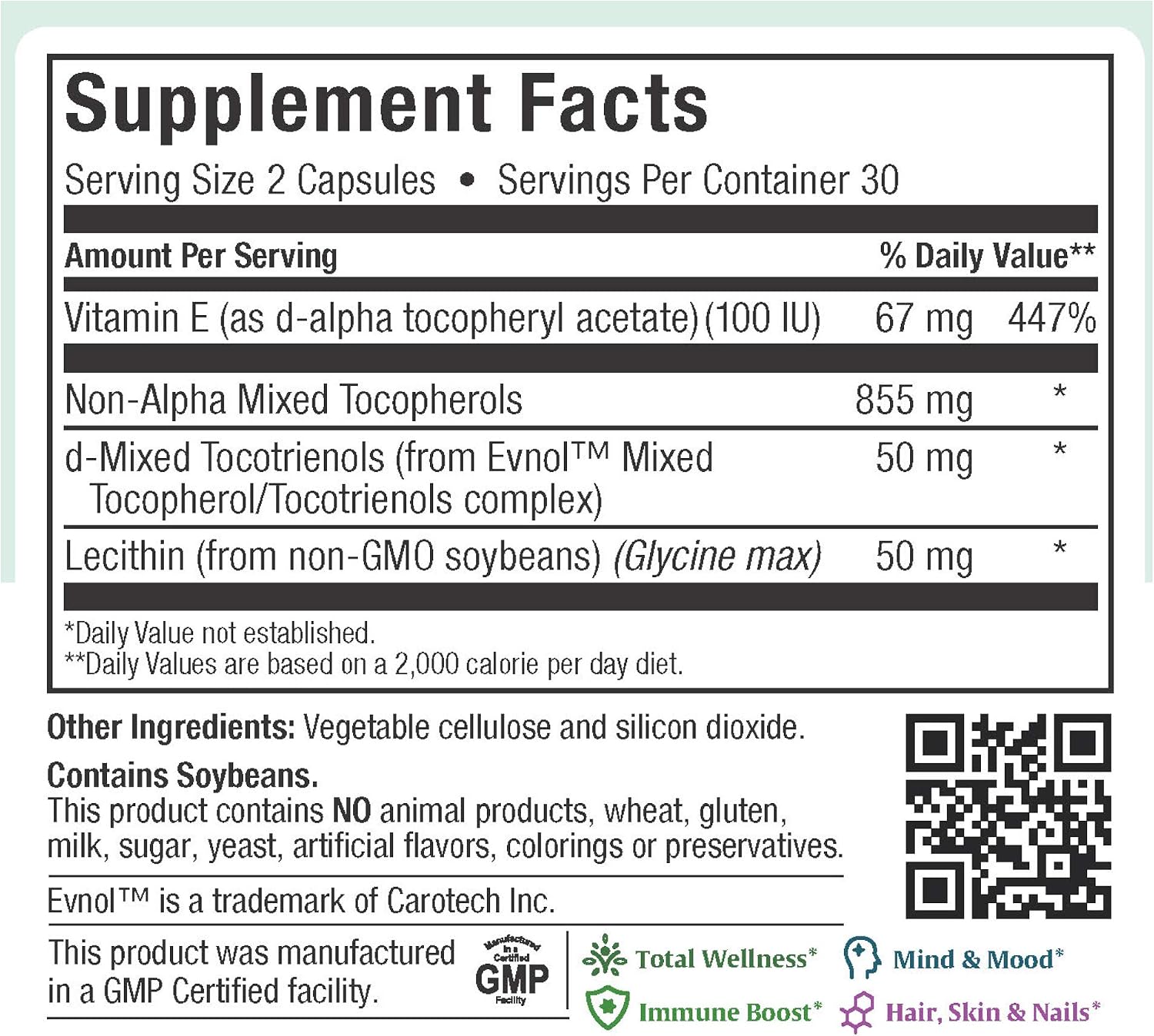 Maxi Health Premium E Complete - 200 UI de vitamina E natural - Sin sintéticos - 60 cápsulas - Sin gluten y Kosher
