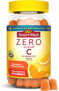 Nature Made Zero Sugar Vitamin C Gominolas 250 mg por dosis, Apoyo Inmunitario y Antioxidante, Sin Aspartamo, 100 Gominolas Sin Azúcar, 50 Días