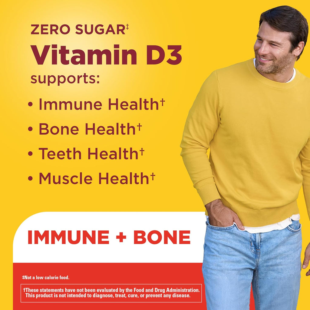 Nature Made Zero Sugar Vitamin D3 Gummies 2000 UI (50 mcg) - 110 Gominolas