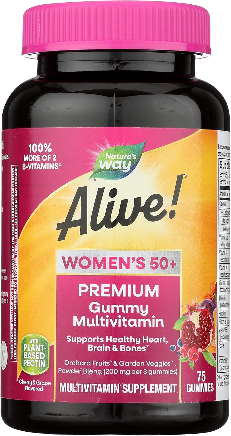 Nature's Way Alive! Multivitamínico Gomitas para Mujeres 50+ 150 mg, 75 Gomitas
