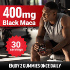 Force Factor Black Maca Gummies - Gominolas de Maca Negra con BioPerine y Selenio