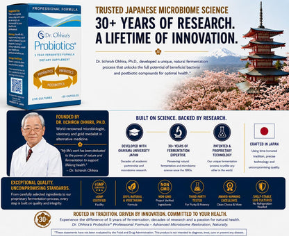Dr. Ohhira's Probiotics Professional Formula - 120 Cápsulas con 5 Muestras de Tamaño Viaje (10 Cápsulas de Regalo) – Image 8