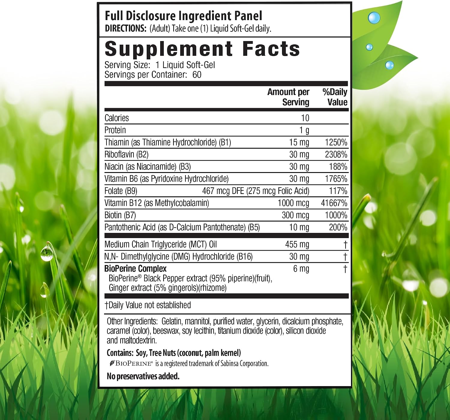 Irwin Naturals Advanced Absorption Mega-B Complex - 60 Cápsulas Blandas Líquidas - Vitaminas B de Alta Potencia con MCTs de Energía Rápida