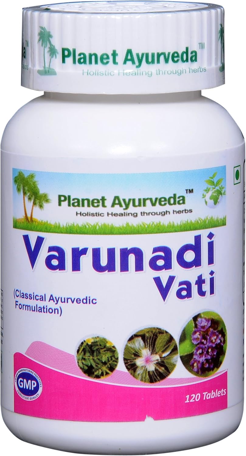 Planet Ayurveda Varunadi Vati, Comprimidos Herbales, 100% Natural y Puro - 2 Frascos (120 comprimidos cada uno)