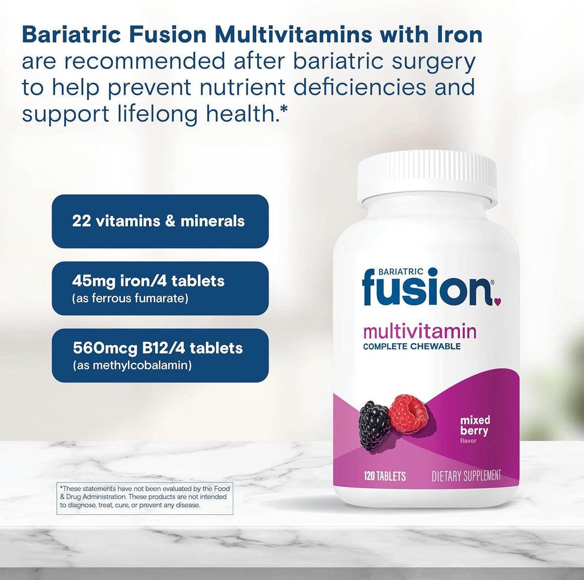 Bariatric Fusion Multivitamínico con Hierro – Hierro: Contribuye a la formación normal de glóbulos rojos y al – Image 5