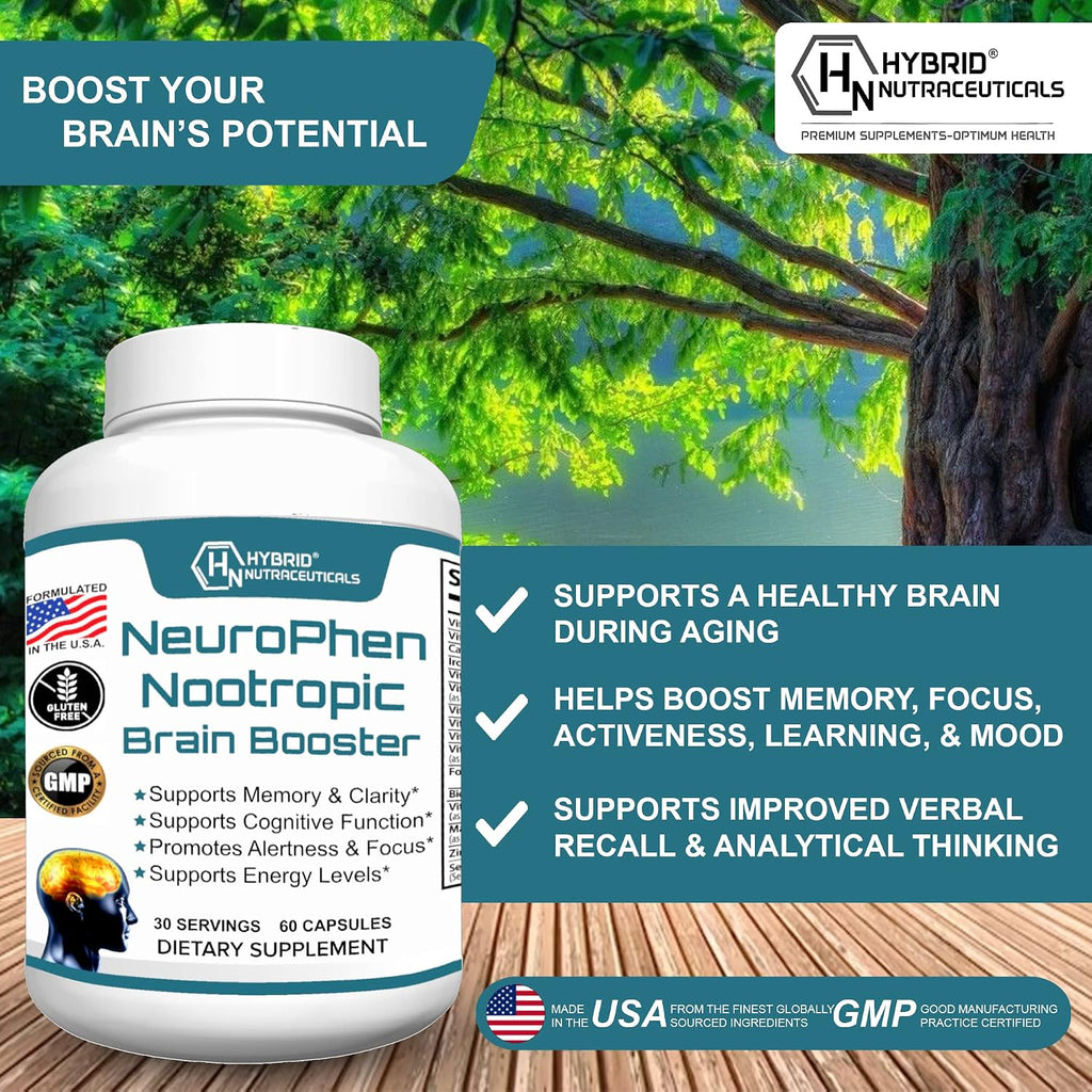 NeuroPhen Suplemento Potenciador Cerebral Nootrópico - 60 Cápsulas