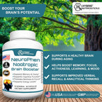 NeuroPhen Suplemento Potenciador Cerebral Nootrópico - 60 Cápsulas
