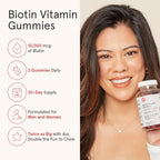 iRestore Biotin Gummies 10,000 mcg - Gominolas de Biotina para Cabello, Piel y Uñas - 60 Gominolas Veganas