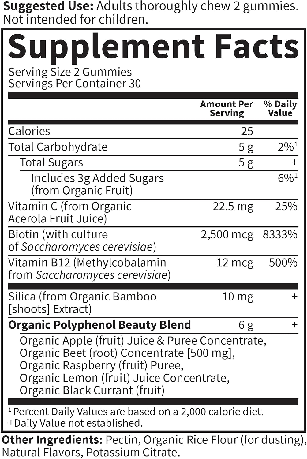 Garden of Life BEETS Beauty Gummies – Gominolas de Biotina para Cabello, Piel y Uñas