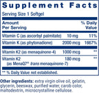 Life Extension Super K - Complejo de Vitamina K1 y K2, 2000 mcg K1 y 1180 mcg K2, 90 Cápsulas Blandas