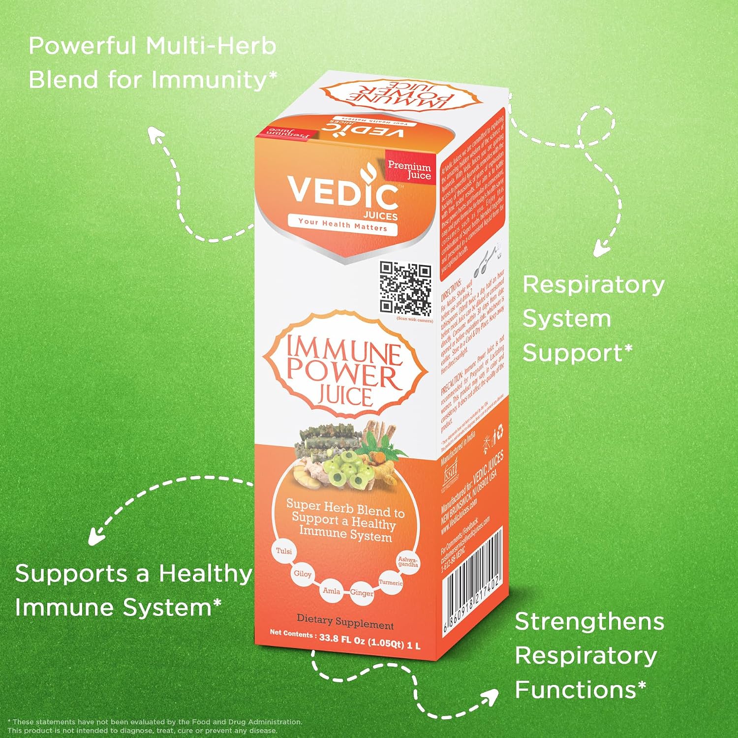 Vedic Immune Power Juice 1L - Mezcla Potente de Hierbas para la Inmunidad