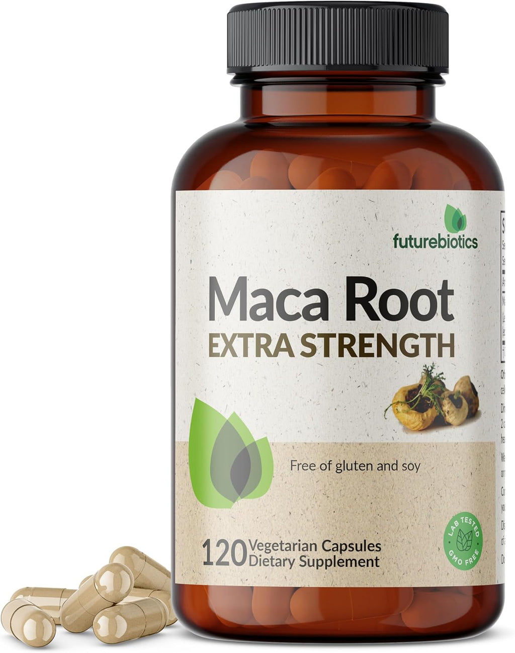 Futurebiotics Maca Root Extra Strength – 120 Cápsulas Vegetales – Apoyo para Energía, Vitalidad y Salud Reproductiva