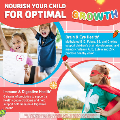 Neviss Multivitamínico Infantil en Gominolas + Calcio, Probióticos, Vitamina D3, C, B12 Metilada y Metilfolato - 60 Gominolas – Image 6
