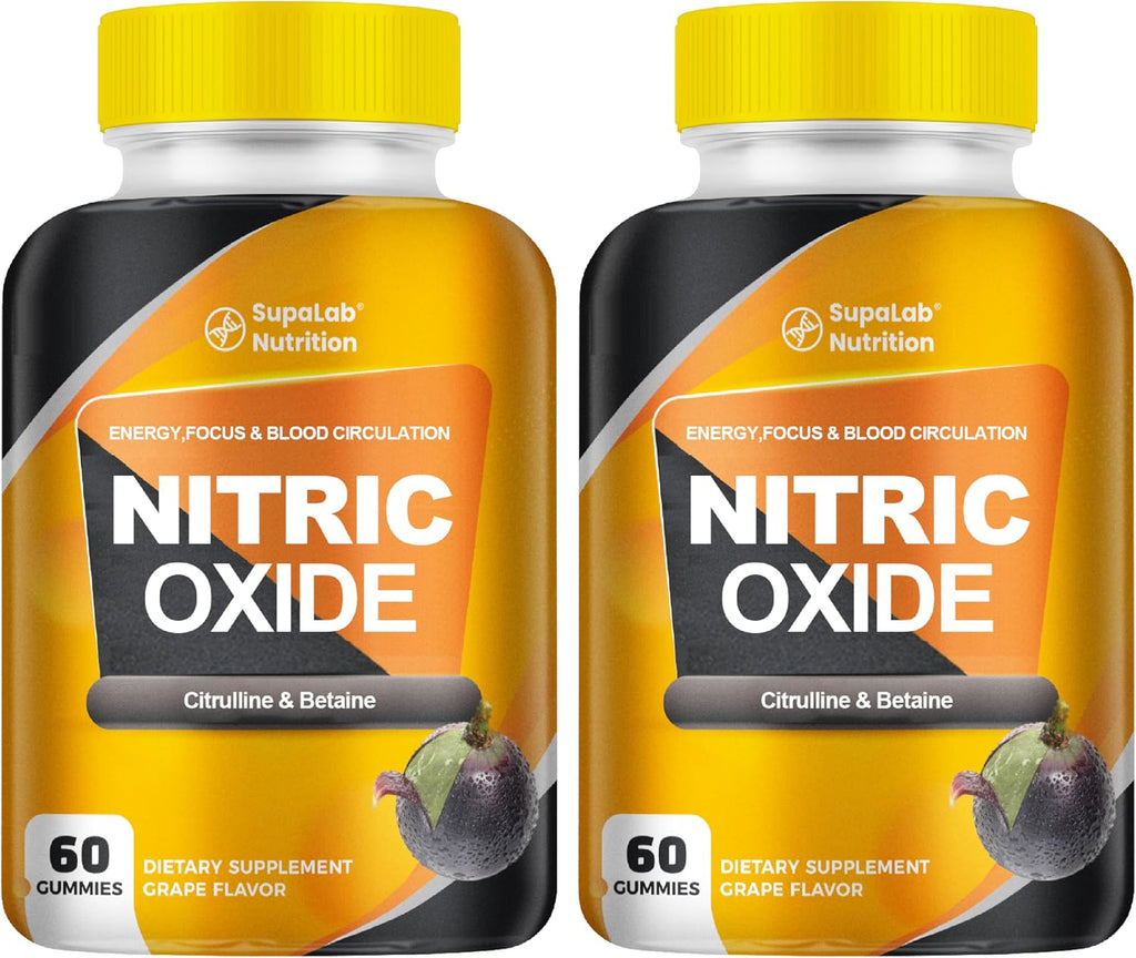 Nitric Oxide Supplements for Men-Citrulline Malate, Mg Beta Alanine, Betaine - 180 Capsules
