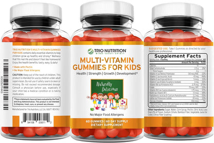 TRIO NUTRITION Premium Kids Multivitamin – Energía y metabolismo: Las vitaminas del grupo B colaboran en el – Image 2