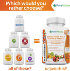 Whole Food Multivitamin with Probiotics and Enzymes - 120 Capsules for Women and Men