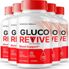 Gluco Revive Cápsulas, Suplemento GlucoRevive para el Bienestar - Fórmula Avanzada Natural de Máxima Potencia (5 Pack)