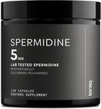 Toniiq Espermidina Ultra Concentrada 500mg - No Sintético - 5 mg por Cápsula - Extracto de Germen de Arroz