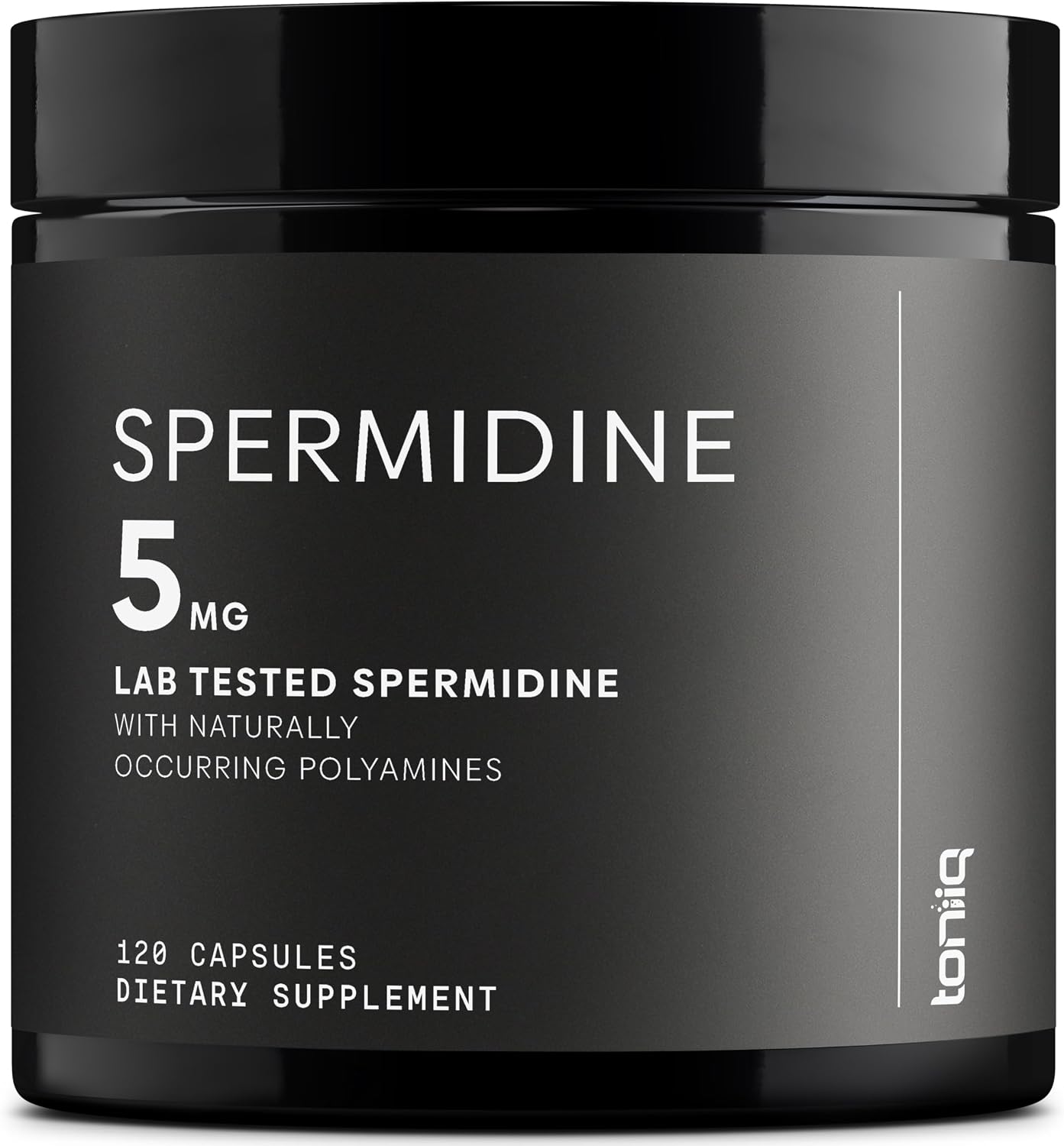 Toniiq Espermidina Ultra Concentrada 500mg - No Sintético - 5 mg por Cápsula - Extracto de Germen de Arroz
