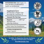 Pure Mountain Botanicals Moringa en Cápsulas - 1000mg Orgánico por Ración - 90 Cápsulas - Vegano Kosher Sin Gluten