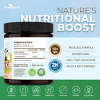 ForestLeaf Colostrum en Polvo 50% IgG, Concentración Pura, de Pasto, Sin Sabor, 45 Porciones