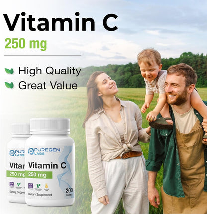 Puregen Labs Vitamina C 250 mg – 600 – Sin aditivos innecesarios: fórmula limpia y eficaz. – Image 5