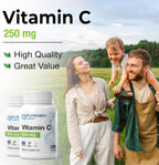 Puregen Labs Vitamina C 250 mg – 400 Comprimidos (2 Paquetes)
