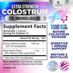 Suplemento de Calostro Bovino 1000mg por Dosis - 20% Inmunoglobulinas - 120 Cápsulas