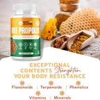 HONEYBEEZONE Cápsulas de Propóleo de Abeja 100% Natural