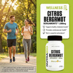 NutraBio Extracto de Bergamota Cítrica Bergamonte® 1000mg, 90 Cápsulas