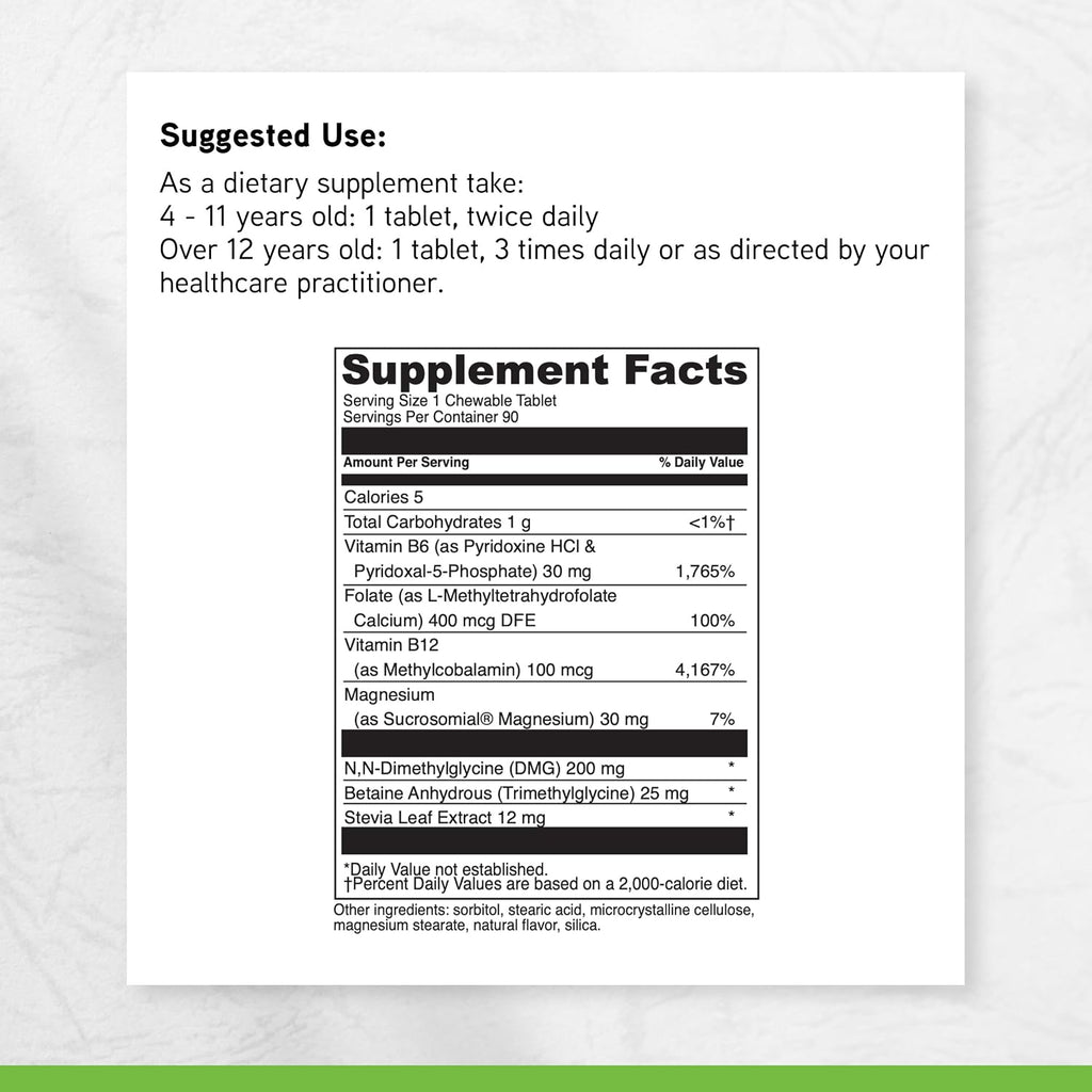 Little DaVinci Focus Chewable - Suplemento para la Concentración y la Salud Cerebral Infantil - Con Vitamina B6, Folato, Vitamina B12 y Magnesio - Sabor Naranja - Sin Azúcar - 90 Comprimidos