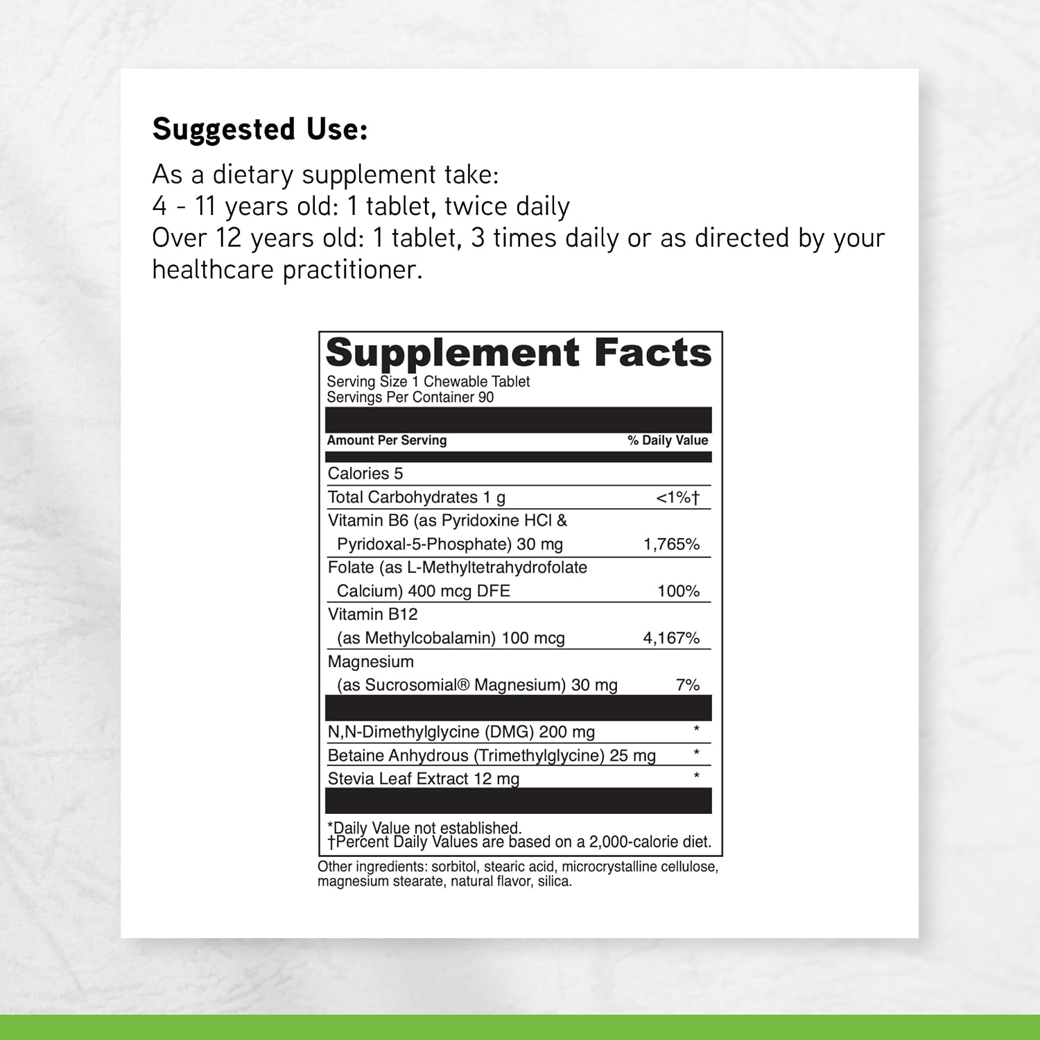 Little DaVinci Focus Chewable - Suplemento para la Concentración y la Salud Cerebral Infantil - Con Vitamina B6, Folato, Vitamina B12 y Magnesio - Sabor Naranja - Sin Azúcar - 90 Comprimidos