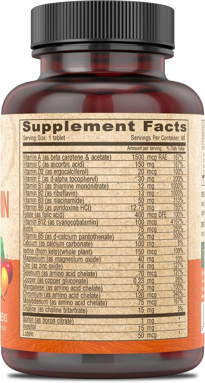 DEVA Multivitamínico y Mineral Vegano - Fórmula Diaria con Greens - Sin Hierro - 90 Comprimidos Recubiertos (Pack de 2)