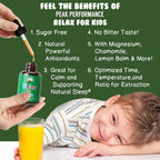 Peak Performance Kids Calm Gotas Calmantes para Niños - Ayuda para la Relajación y el Sueño - Sin Sabor, Sin Azúcar, Vegano con Magnesio y Manzanilla - 59 ml