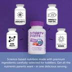 SmartyPants Toddler Multivitamin - Gominolas con Omega-3 y Vitaminas para Niños 2-3 Años