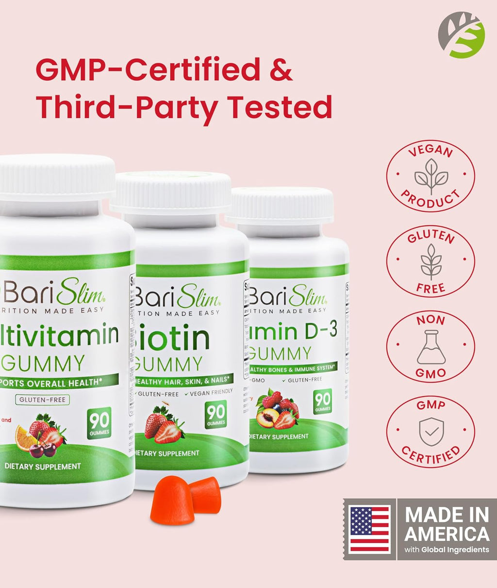 BariSlim Multivitamínico Bariátrico en Gominolas - Pack de 3 (90 Gomitas)