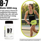 NutraBio Biotina (Vitamina B-7) 5000mcg - 90 Cápsulas Vegetales