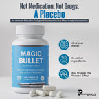 Magic Bullet Placebo Pills - Placebo Honesto para Adultos | 120 Cápsulas Veganas Inertes