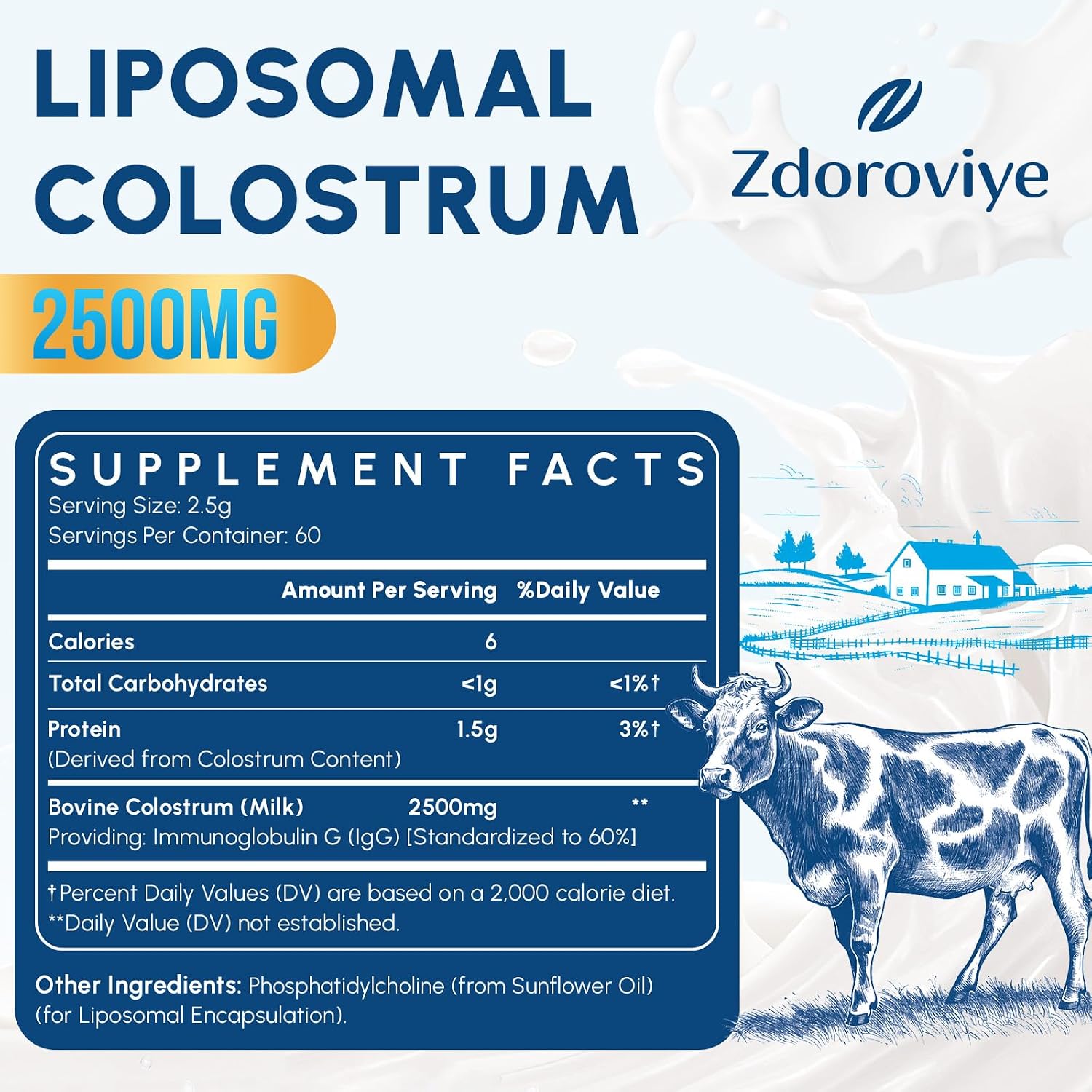 Zdoroviye Calostro Bovino Liposomal en Polvo